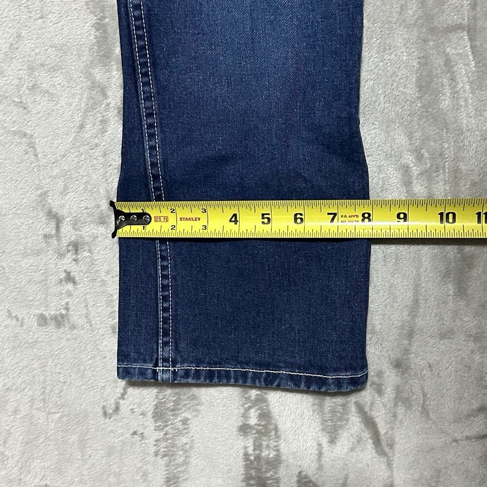 Y2K Fubu Straight Leg Jeans Womens Size 7/8 Blue Dark Wash Streetwear Grunge - Picture 3 of 10